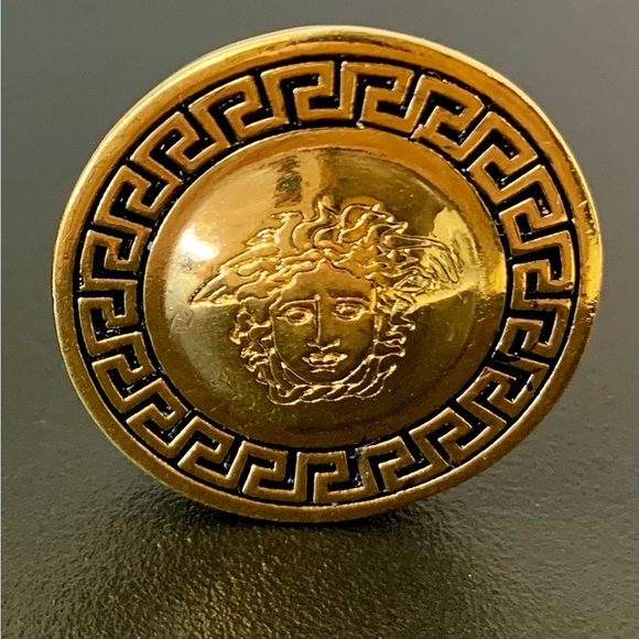 VERSACE Medusa Vintage Clip on Earrings W/COA - Picture 3 of 5